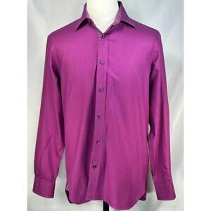 Ted Baker Endurance Classic Fit Button Up Purple Mens Medium